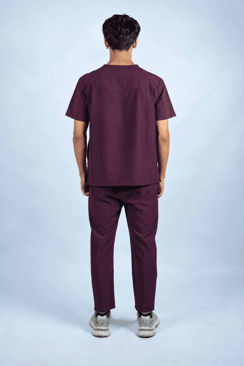 Men’s Athletic Scrub Set – Wine alternate view
