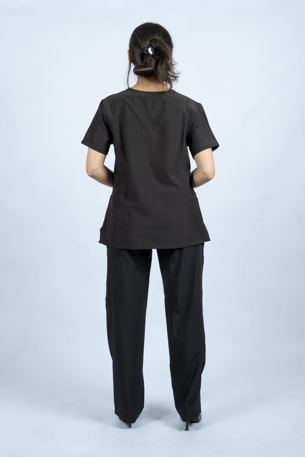 Women’s Athletic Scrub Set – Black alternate view